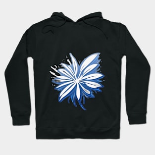 Sapphire Splash Floral Artistry No. 923 Hoodie